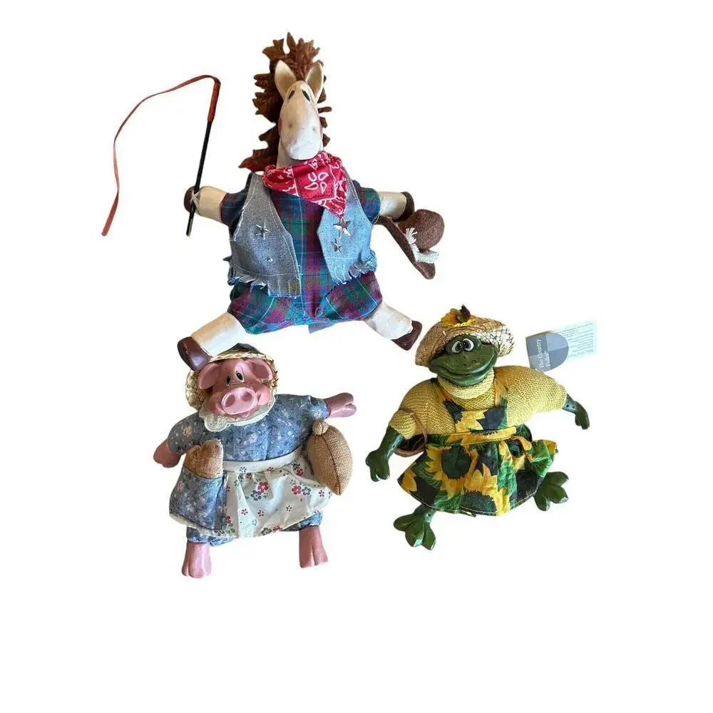 Russ Berrie Pig Horse And Frog Kathleen Kelly Critter Factory Vintage Collection